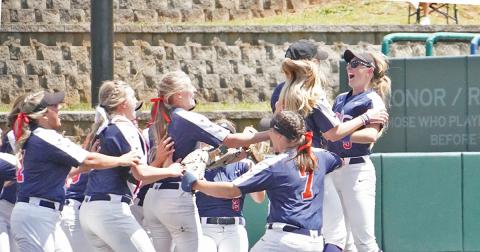 The UNG Softball team claimed its seventh straight Peach Belt Conference Tournament Championship with a 3-1 win over Young Harris on Saturday, May 15.