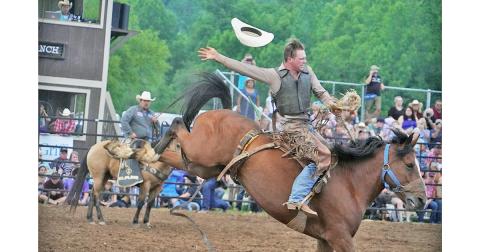 Landon Marler was one of many cowboy and cowgirl competitors that put their roping and riding skills to the test at the Mountain Top Rodeo at R Ranch in the Mountains on Friday, June 11 and Saturday, June 12.