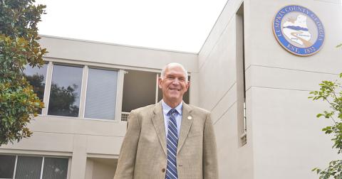 Lumpkin's new County Manager Alan Ours arrived for his first day on the job Monday, August 2. Most recently serving as County Manager in Glynn County, Ours arrives with nearly four decades of local government service in Georgia and South Carolina and is eager to get to work in Lumpkin County.