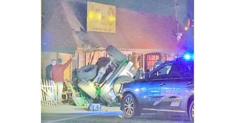 A wild cross-county chase ended on the Cleveland square when the suspect reportedly struck another car and overturned.