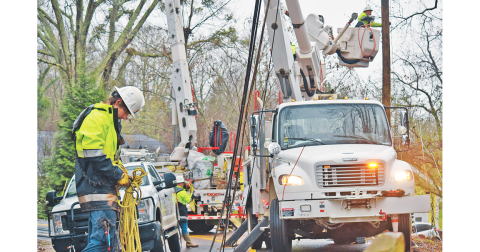 Utility crews have been busy over the past few days dealing with a double wave of severe weather as well as a downed power pole taken out by an alleged intoxicated driver.