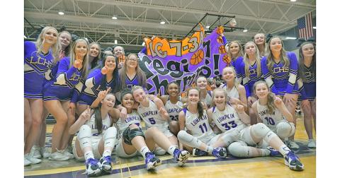 The Lumpkin County High School Girls Basketball team completed a clean sweep of all region competition, combining an undefeated region regular season with a run through the region tournament to claim its second straight Region Championship.