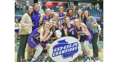 Setting records all the way, the Lumpkin County Girls Basketball team, with an overall record of 30-1, completed its mission by winning the GHSA State Championship in Macon on Friday, defeating GAC in the final seconds, 51-47.