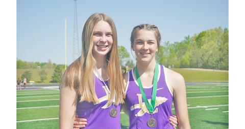 Madison (left) and Riley Myers are making history as the siblings both placed at the Region Championships in the same event and now look to do the same at Sectionals en route to the State Meet.