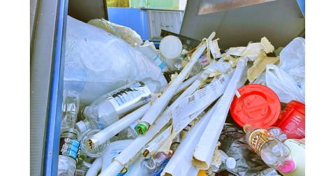 Mark Robinson said he's seen all kinds of non-recyclables thrown into the big blue bins at Barlow Road transfer station lately. This, he said, has led to the dumping of many "contaminated" loads.