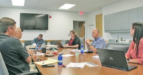 The Lumpkin County Commissioners met with Financial Director Abby Branan and County Manager Alan Ours to discuss the upcoming budget during a recent special called meeting.