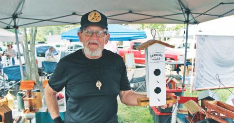 Tim ‘Birdman’ Porter explains how he creates birdhouses and how he considers his experience with Art in the Park to be some of the best times he has ever had.