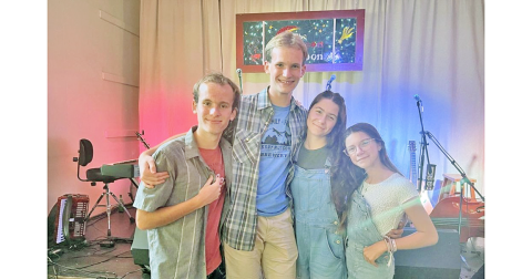 The Bells and Whistles are comprised of local talents and Georgia Pick & Bow grads, from left, Will McKinney, Jack McKinney, Lucy Bell and Blakely Bell.