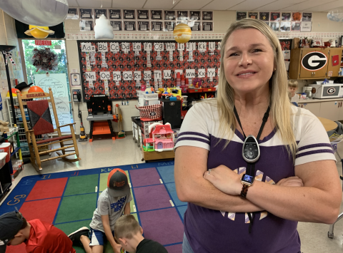 LCES kindergarten teacher Staci Kiefaber is in the school spotlight this week