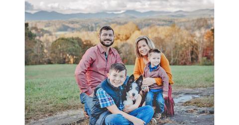 Part of the 2022 Gold Rush Royal Family are Grand Marshal Brigette Barker, her husband, Derek, 13-year-old Devin, and Tavish, age 5.