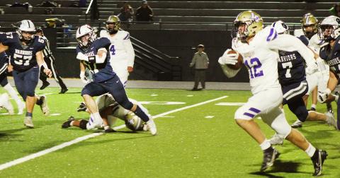 Lumpkin County senior Caleb Norrell grabbed an interception for a touchdown against White County on Friday night.