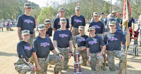 The LCHS Raiders team is pictured (back row, from left): Jake McCaskle, Karen Quiroz, Chase Cootware, Brianna Mikeals, Ru Helvie (front row) Ashlyn Jewell, Cameron Rairigh, Greg Hornbeck, Selah Miller, Noah Stover, Titus Hess (not pictured: Gideon O’Bryant).