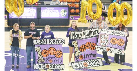 Lexi Pierce and Mary Mullinax both reached the 1,000 career points milestone during Lumpkin’s game versus Wesleyan.