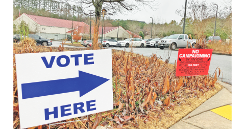 Voters in Lumpkin County cast their ballots at Parks & Rec in the runoff election for Georgia’s U.S. Senate Seat between Raphael Warnock and Herschel Walker.