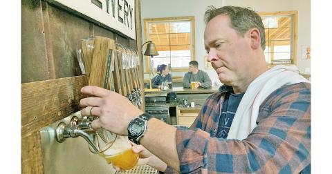 Business has been good at 52 West Brewing since David Burns and his wife Sam Couzens first opened their doors at the new brewery on December 3.