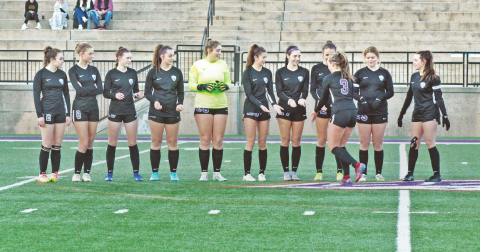 On a cold night for soccer, the Lumpkin County girls squad thoroughly defeated Monroe Area 6-0 last week. (Photo by Eligha Roper)