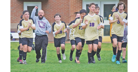 The Lumpkin County Middle School boys soccer team claimed the Mountain League Championship trophy after defeating Dawson in the finals last week.