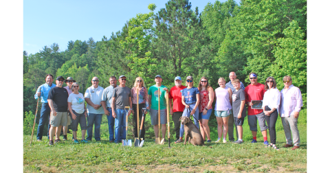 Representatives of the City, County, the Development Authority and Yahoola Creek Outdoors gathered alongside members of the public on Saturday, June 3 for a groundbreaking ceremony at the Yahoola Creek/Lake Zwerner property.