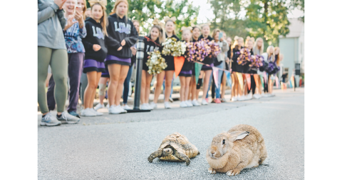 The tortoise and the hare battled it out for supremacy at last year’s ConnectAbility 5K. (Photo courtesy of Reagan Powell)
