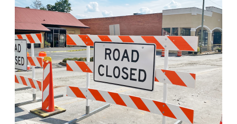 Road repairs on East Main Street are taking slightly longer than expected for city workers as the project is will likely to extend a couple weeks past Gold Rush Days. (Photo by Sarah Steed)