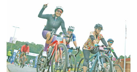 Cyclists set out early in the morning during the 2022 edition of the Six Gap Century bike ride. (Photo by John Bynum)