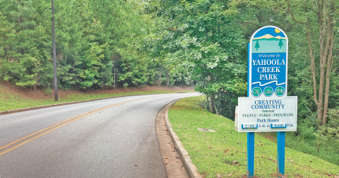 A woman returned to Yahoola Creek Park after dark last week, where she was allegedly attacked.