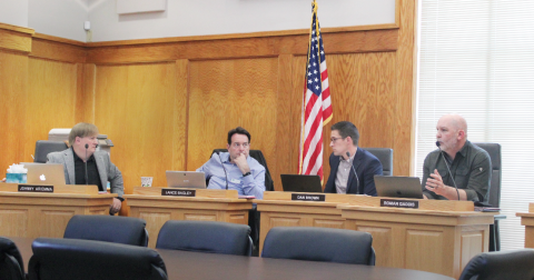 Mayor Pro Tem Roman Gaddis explains the conditions set forth by the City Council in order to approve 20 new condo units on Alicia Lane.