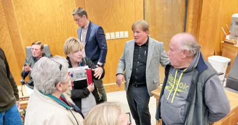 Dahlonega City Council member Johnny Ariemma speaks to attendees at the recent council meeting at City Hall.
