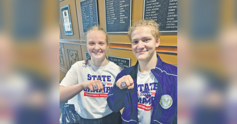 Lumpkin County’s Greta Garbuzovas won her second State Championship as a sophmore.  Nathan Nielsen won his second State Championship as a junior.