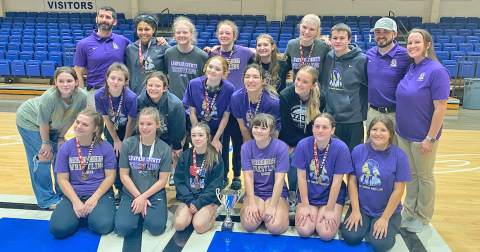 The Lady Indians Wrestling team won their their Traditional Area Championship as a first year program.