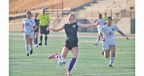 Lumpkin County’s Kaitlyn Johnson sets up a shot against West Hall.