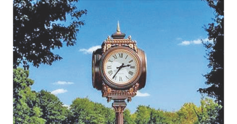 An 11-foot-tall four-sided clock will soon stand on the south side of the Public Square thanks to a recent donation from the Sunrise Rotary Club.