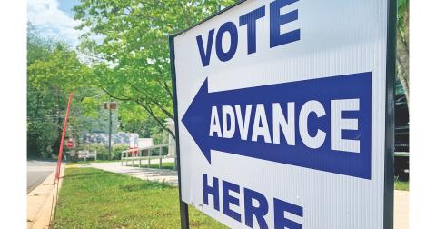 Voters can cast their early ballot at the Lumpkin County Elections Office at 56 Short Street.