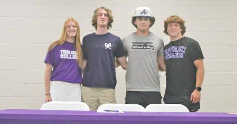 Harper Hubbard, Ben Sherrill, Mason Sullens and Will Wood made their college commitments to continue their athletic careers onto the next level.