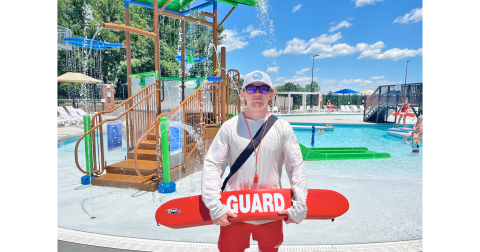 Austin Marshall is among several athletes working at the Pinetree Recreation Center.