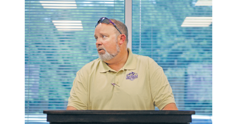 LCHS Athletic Director Steve Horton gave a presentation on the success of Lumpkin Athletics at the recent BOE meeting.