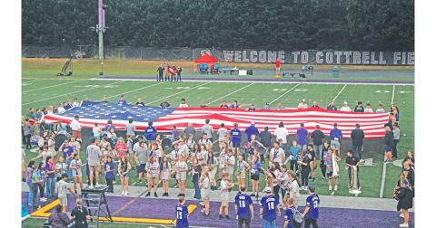 Members of law enforcement, fire fighters, service members, and other emergency service personnel were honored at this week’s football game.