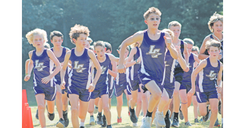 The Lumpkin County Middle School cross country team sees a speedy start at their Union County race.