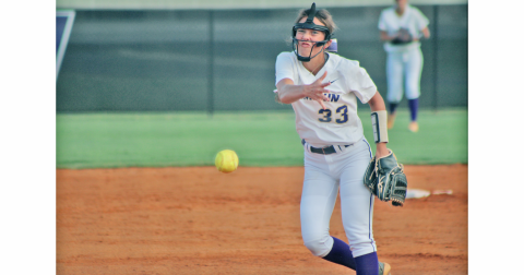 Addilade Antonia delivers a strike during this week’s regional game against Chestatee.
