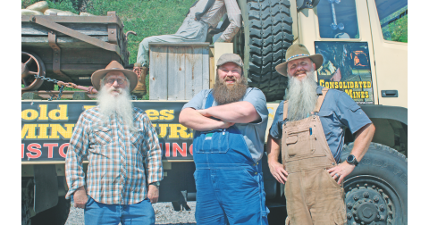 Consolidated Gold Mine employees (from left) Mike Clark, Dathan Harbert and Jamie Shedd are all set for the 70th Gold Rush Days Festival.
