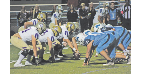 Lumpkin’s Junior Varsity offensive line faces off with Johnson’s Varsity defensive line.