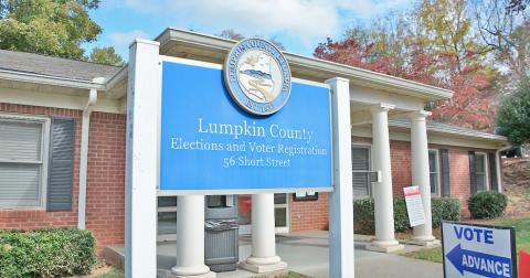Early voting is underway at the Lumpkin County Elections Office at 56 Short Street. The last day of early voting will be Friday, November 1 before election day on Tuesday, November 5 at Parks & Rec.