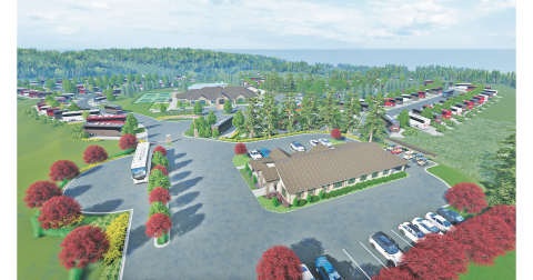 A computer-generated image provided by The Wilbert Group depicts some of the amenities expected to occupy the 110-acre DiVine Village RV resort located on Town Creek Church Road.