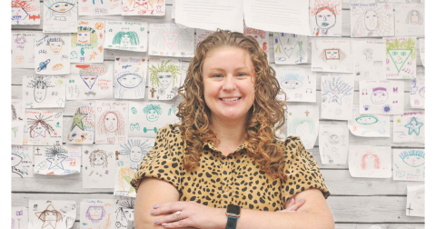 Cadie Barron says she enjoys teaching high school seniors. “They are young adults in society now and many of them are having to carry the weight of a full time job ... it’s a matter of making them feel welcome and excited to be here."