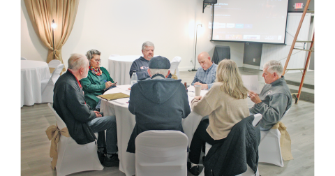 Members of the Native American Committee met last week inside The Venue at 223 to make some design choices for a new County park on Rock House Road.