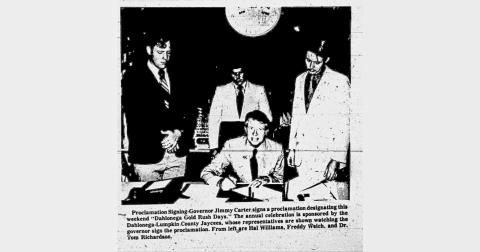 A dive into The Nugget archives shows plenty of appearances by Jimmy Carter during his days as Georgia's governor. (Photo courtesy of Chris Worick)