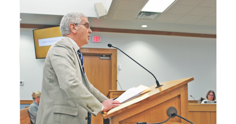 Attorney Joseph Homans appeared at the County’s land use hearing last week, and announced his client is suing the Planning Department over their handling of the DiVine Village RV Resort project.