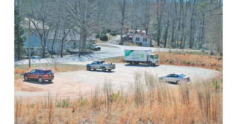 An existing gravel lot at the corner of Hwy. 52 and Rock House Road will be improved and expanded as part of the proposed “Adohi First Nations Park.”