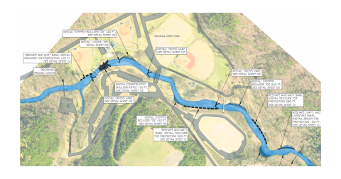 County officials are mapping out the impact of the upcoming stream restoration project.