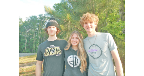 Seniors Devin White, Shiloh Claussen and Asher Boegner had a great season for the Lumpkin team.